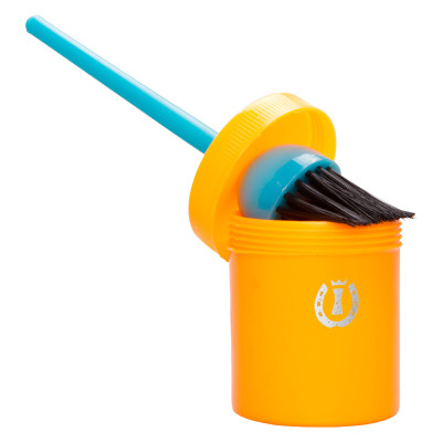 Pinceau à graisse pour sabot avec pot Imperial Riding Néon orange