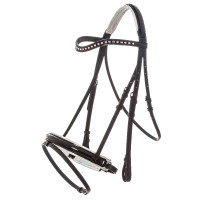 Bridon Imperial Riding Di Layla met gecombineerde neusriem Zwart / zwart hologram