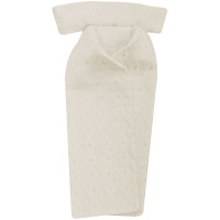 Jachtstropdas met Imperial Riding-motief Ivoren cheque Wit