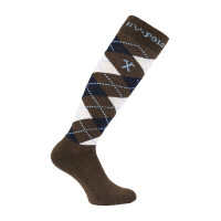 Argyle sokken HV Polo Teak / marine / écru Bruin