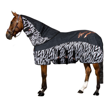 Anti-vlieg- en regennek Imperial Riding Super-dry Carly Zwarte zebra
