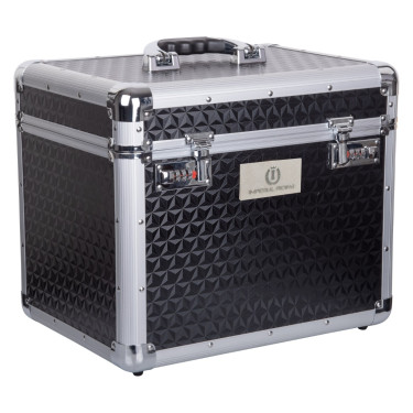 Poetskoffer Imperial Riding Shiny Zwarte glitters Grijs