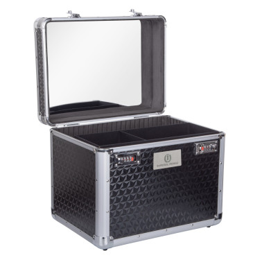 Poetskoffer Imperial Riding Shiny Zwarte glitters Grijs