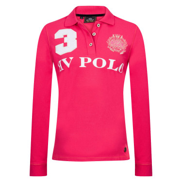 Polo Favouritas EQ lange mouwen HV Polo Fuchsia Roze