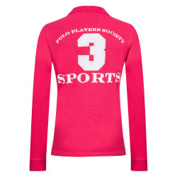 Polo Favouritas EQ lange mouwen HV Polo Fuchsia Roze