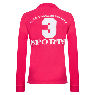 Polo Favouritas EQ lange mouwen HV Polo Fuchsia Roze