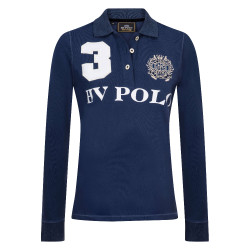 Polo Favouritas EQ lange mouwen HV Polo Denim melange Blauw