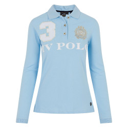Polo Favouritas EQ lange mouwen HV Polo Ijsblauw