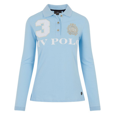 Polo Favouritas EQ lange mouwen HV Polo Ijsblauw