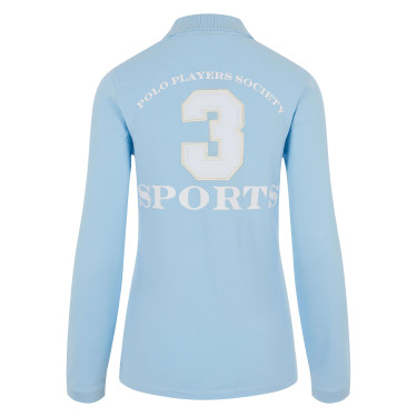 Polo Favouritas EQ lange mouwen HV Polo Ijsblauw
