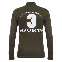 Polo Favouritas EQ lange mouwen HV Polo Leger Groen