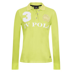Polo Favouritas EQ lange mouwen HV Polo Limoen Geel