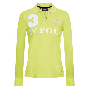 Polo Favouritas EQ lange mouwen HV Polo Limoen Geel