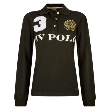 Polo Favouritas EQ lange mouwen HV Polo Pijnboom Zwart