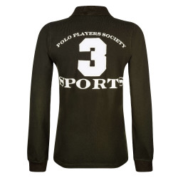 Polo Favouritas EQ lange mouwen HV Polo Pijnboom Zwart