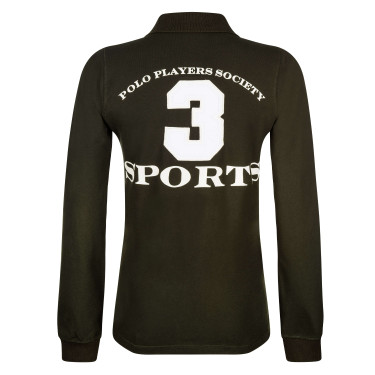 Polo Favouritas EQ lange mouwen HV Polo Pijnboom Zwart