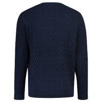 Gevlochten herentrui HV Polo Classy Marineblauw Gevlochten herentrui HV Polo Classy Marineblauw