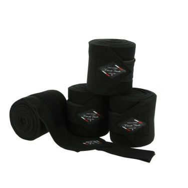 Polo bandages Equithème French Touch Zwart