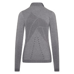 Top met halve rits Euro-Star Maggy Magnet mengeling Grijs