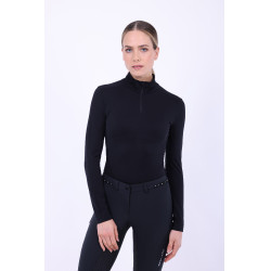 Top met halve rits Euro-Star Maggy Magnet mengeling Grijs