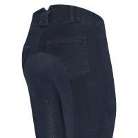 Euro-Star Slim Shape Denim FullGrip rijbroek Donkerblauwe denim
