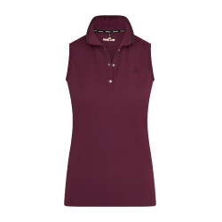 Mouwloze polo Euro-Star Carmella Donker bes Rood Mouwloze polo Euro-Star Carmella Donker bes Rood