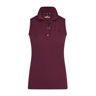 Mouwloze polo Euro-Star Carmella Donker bes Rood Mouwloze polo Euro-Star Carmella Donker bes Rood