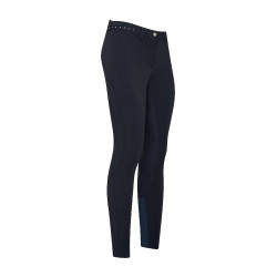 Rijbroek Euro-star Equitation Queen Diamond FullGrip zomer Marineblauw