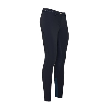 Rijbroek Euro-star Equitation Queen Diamond FullGrip zomer Marineblauw