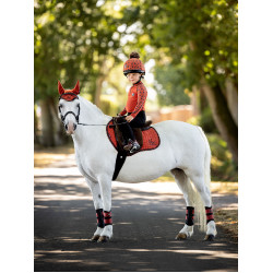 Mini LeMieux Suede Jump Vierkant Tapis Sienna Rood Mini LeMieux Suede Jump Vierkant Tapis Sienna Rood