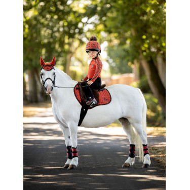 Mini LeMieux Suede Jump Vierkant Tapis Sienna Rood Mini LeMieux Suede Jump Vierkant Tapis Sienna Rood