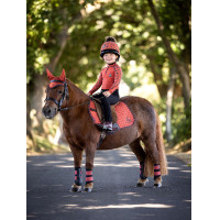 Mini LeMieux Suede Jump Vierkant Tapis Chilli oud model Mini LeMieux Suede Jump Vierkant Tapis Chilli oud model