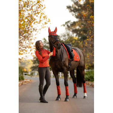 LeMieux Loire Memory Dressuur Vierkant Zadeldek Sienna Rood LeMieux Loire Memory Dressuur Vierkant Zadeldek Sienna Rood