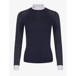Wedstrijdpolo LeMieux Olivia lange mouwen Marineblauw