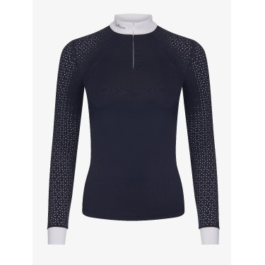 Wedstrijdpolo LeMieux Olivia lange mouwen Marineblauw