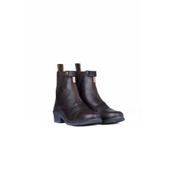 Leren laarzen Rose rits aan de voorkant Horze Donkerbruin