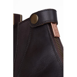 Leren laarzen Rose rits aan de voorkant Horze Donkerbruin