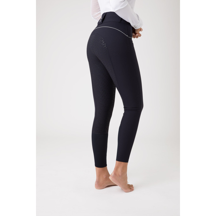 Paardrijbroek met hoge taille en volledig siliconen zitvlak Aubrey dames Horze Paardrijbroek met hoge taille en volledig siliconen zitvlak Aubrey dames Horze