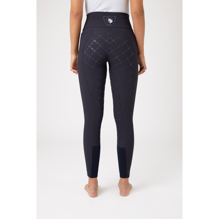Broek met siliconen lederen zitvlak Désirée en hoge taille dames Horze Broek met siliconen lederen zitvlak Désirée en hoge taille dames Horze