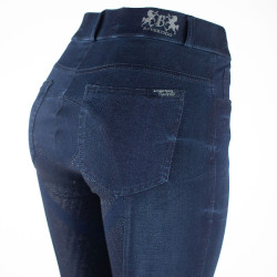 Paardrijbroek jeans met volledig siliconen zitvlak Elle dames B Vertigo Donkerblauw Paardrijbroek jeans met volledig siliconen zitvlak Elle dames B Vertigo Donkerblauw