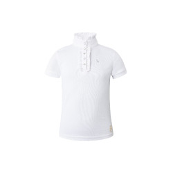 Wedstrijdshirt met korte mouwen en ruches Christel kind Horze Wedstrijdshirt met korte mouwen en ruches Christel kind Horze
