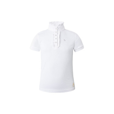 Wedstrijdshirt met korte mouwen en ruches Christel kind Horze Wedstrijdshirt met korte mouwen en ruches Christel kind Horze