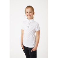 Wedstrijdshirt met korte mouwen en ruches Christel kind Horze Wit Wedstrijdshirt met korte mouwen en ruches Christel kind Horze Wit