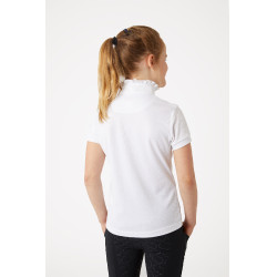 Wedstrijdshirt met korte mouwen en ruches Christel kind Horze Wedstrijdshirt met korte mouwen en ruches Christel kind Horze