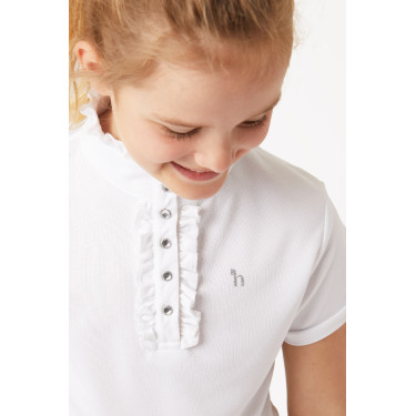 Wedstrijdshirt met korte mouwen en ruches Christel kind Horze Wedstrijdshirt met korte mouwen en ruches Christel kind Horze