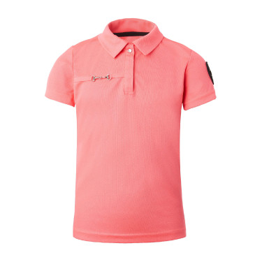 Functioneel poloshirt met korte mouwen Denise kind Horze Roze Functioneel poloshirt met korte mouwen Denise kind Horze Roze