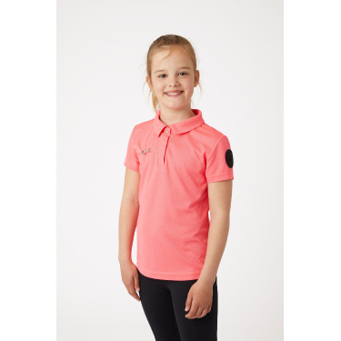 Functioneel poloshirt met korte mouwen Denise kind Horze Roze Functioneel poloshirt met korte mouwen Denise kind Horze Roze