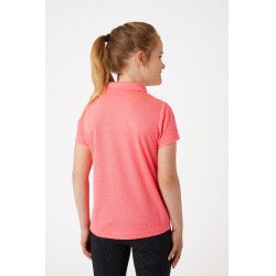 Functioneel poloshirt met korte mouwen Denise kind Horze Roze Functioneel poloshirt met korte mouwen Denise kind Horze Roze