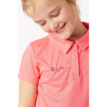 Functioneel poloshirt met korte mouwen Denise kind Horze Roze Functioneel poloshirt met korte mouwen Denise kind Horze Roze