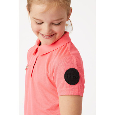 Functioneel poloshirt met korte mouwen Denise kind Horze Roze Functioneel poloshirt met korte mouwen Denise kind Horze Roze